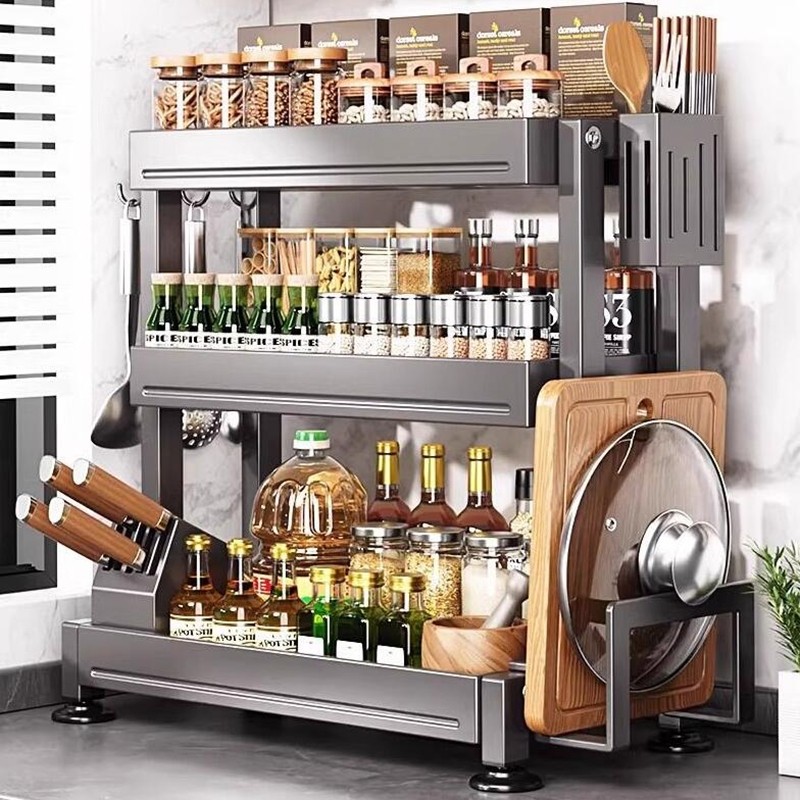 厨房调料筷子刀架台面多功能盐调味罐收纳盒佐料调味品架调料盒,厨房/烹饪用具,厨房置物架/置物柜/角架,淘宝优惠券,粉丝福利购,淘宝优惠卷