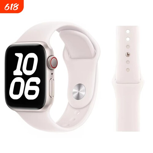 款适用苹果手表表带iwatch11表带s10新款硅胶s9/8/7梅子色46mm女applewatchs11表带男49运动透气潮ultra2
