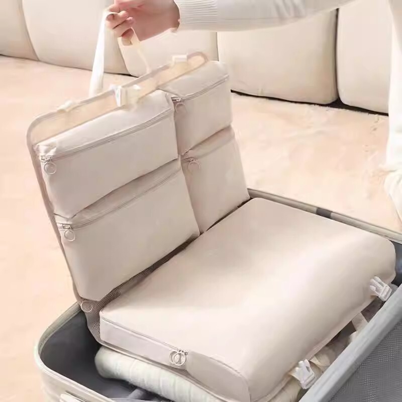 旅行收纳袋便携式7整理袋衣物悬挂式内衣挂袋行李箱七合一手提