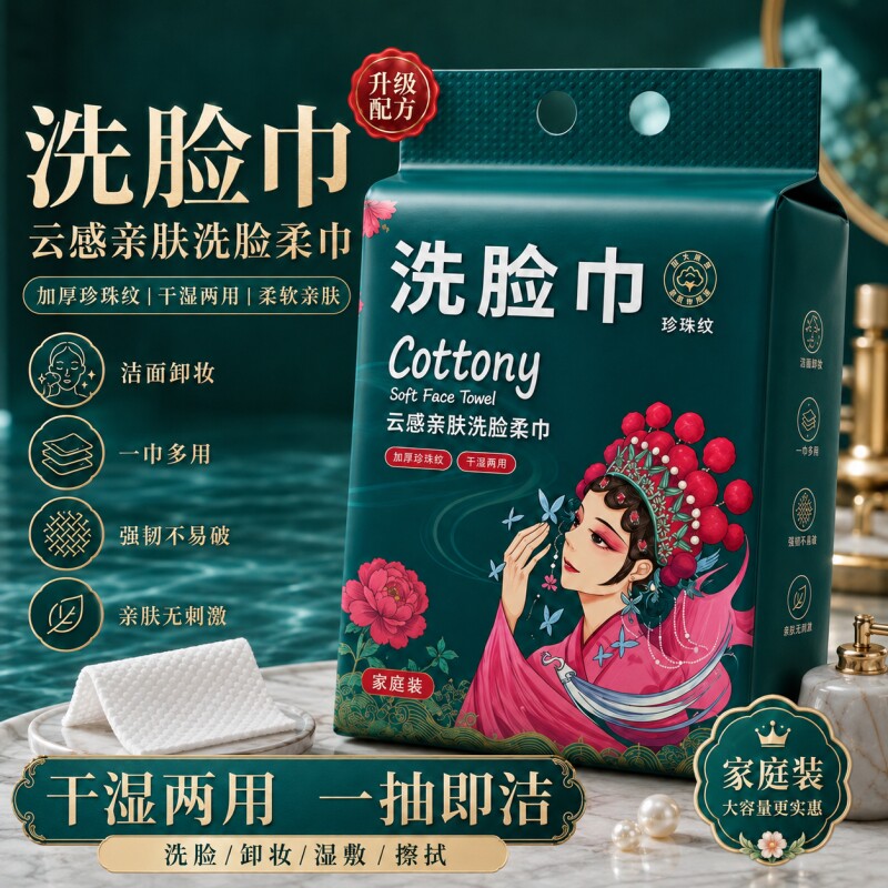 一次性洗脸巾纯棉加厚加大壁挂抽取式美容院专用洗面洁擦脸棉柔巾
