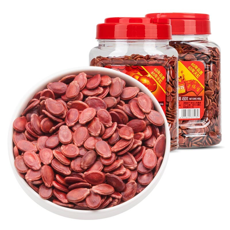 【2月新货】天虹牌原味红瓜子450g坚果干果大片熟的红西瓜子大籽