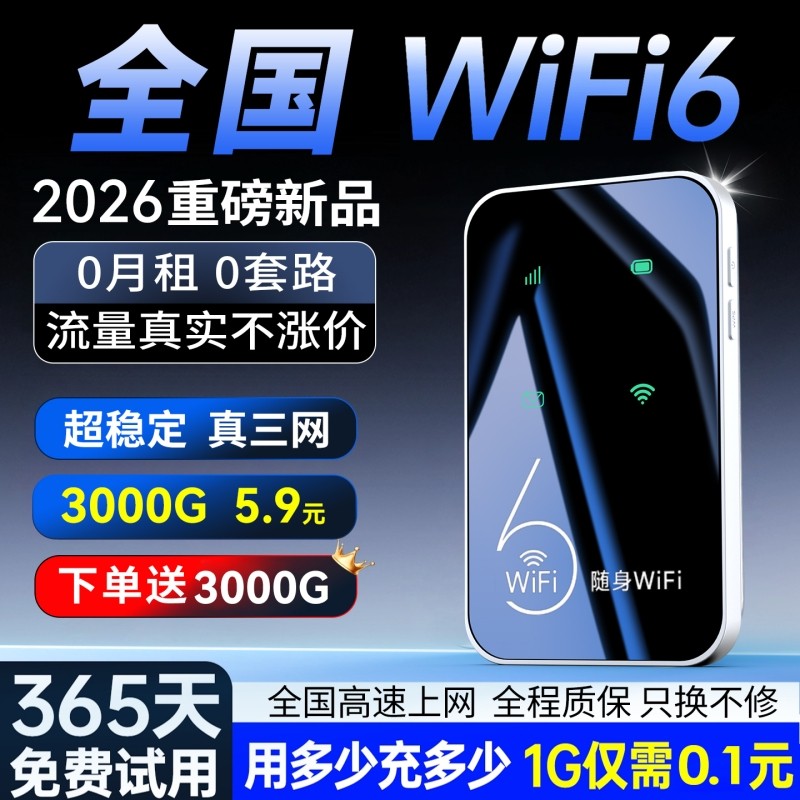 智能wifi移动wifi无线wifl6便携式免插卡2025新款全国通用流量wi-fi车载宽带4g高速网络智能上网卡车载wifi