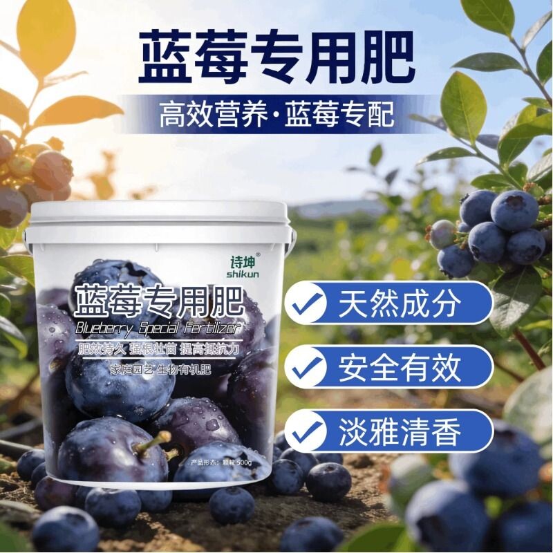 蓝莓专用肥蓝莓树果苗盆栽颗粒肥酸性缓释肥促生长硫酸钾复合肥料