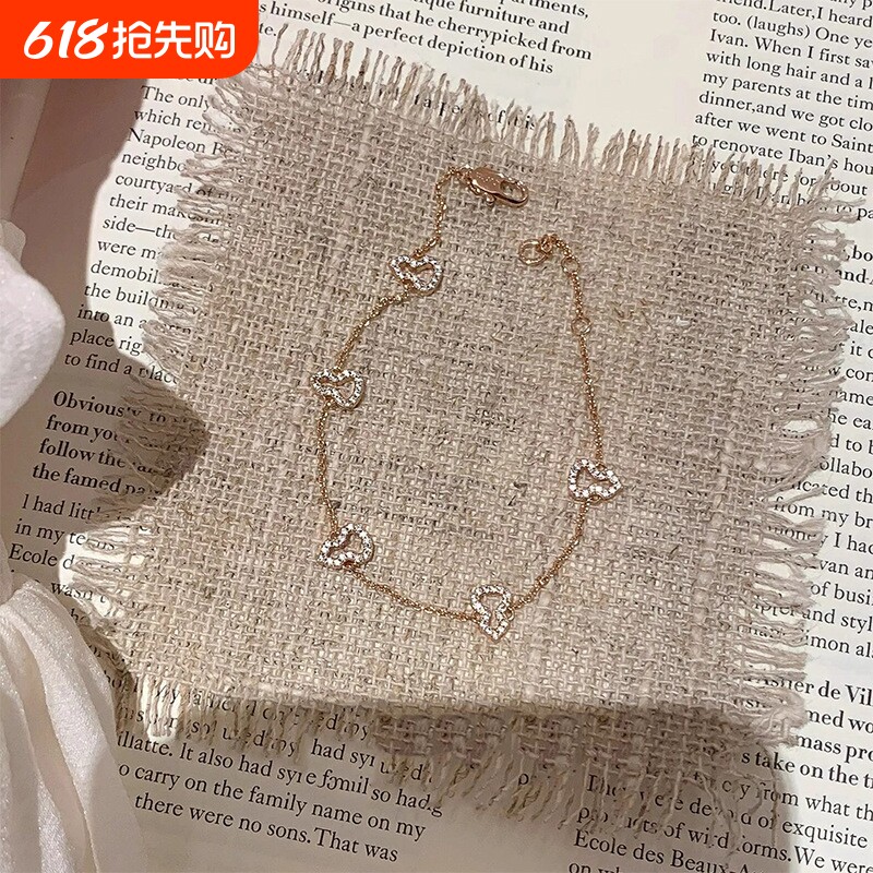 法式轻奢满钻镂空金葫芦手链高级感轻奢时尚手链手饰品情侣礼物