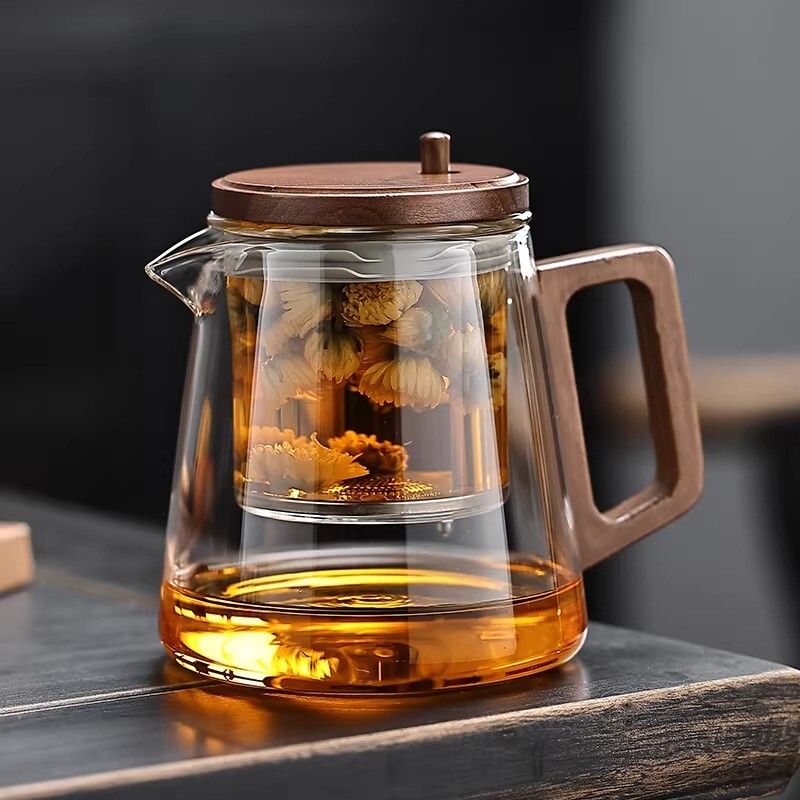 家用办公室玻璃高端一键茶具生活飘逸杯泡茶壶耐高温茶水分离