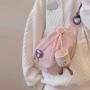 斜挎包女款 潮流胸包女生运动单肩包女手机ins小挎包背包腰包