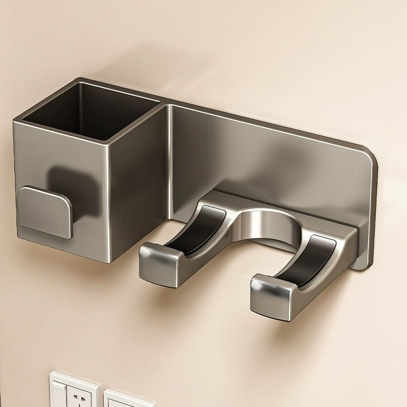 吹风机支架置物架免打孔卫生间电吹风挂架吹风筒收纳绕线浴室架子,家庭/个人清洁工具,吹风机置物架,淘宝优惠券,粉丝福利购,淘宝优惠卷