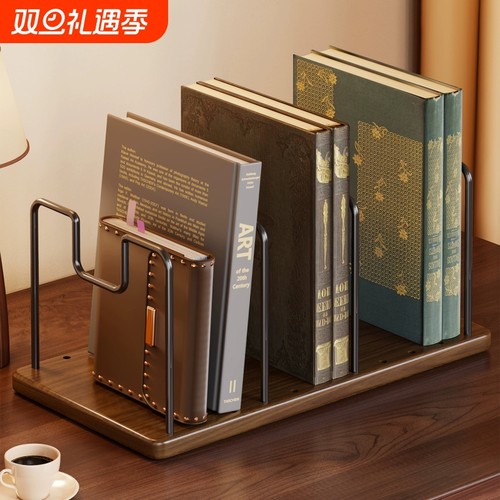 复古实木书立架多层桌上书架