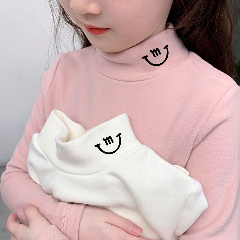 女童秋款打底衫秋季半高领儿童洋气德绒加厚内搭女宝宝春秋装上衣