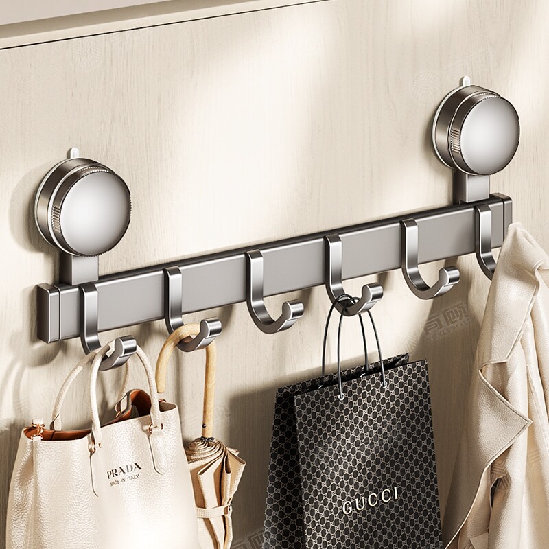 强力真空吸盘挂钩免打孔承重门后挂衣架入户门衣服置物架收纳浴室