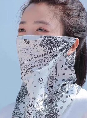 挂耳面纱防晒面罩女全脸遮阳开车