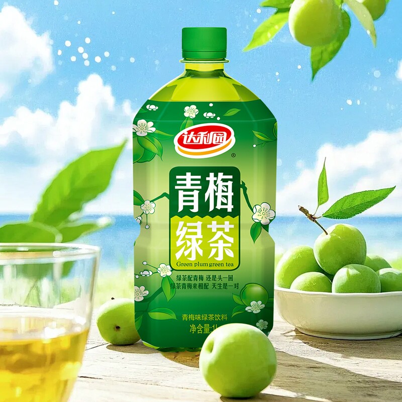达利园青梅绿茶1L爽口青梅图片