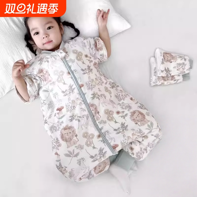 新款婴儿睡袋恒温新生宝宝春秋冬季儿童防踢被纯棉a类安阳童装