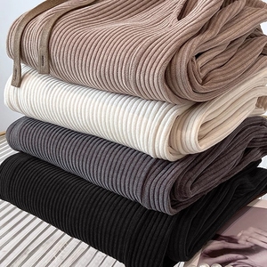 雪尼尔阔腿运动裤女大码胖mm女装秋冬季加绒加厚高腰垂感直筒长裤