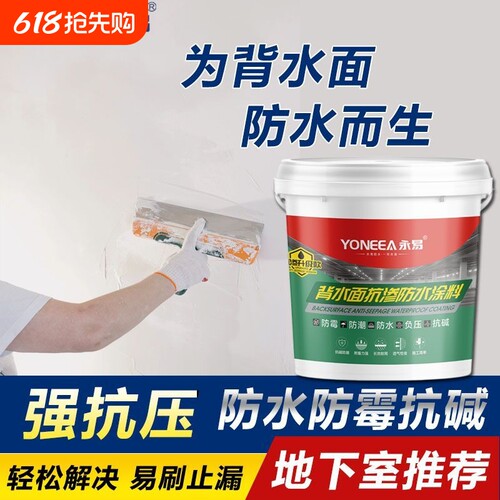 内墙防水防霉涂料墙面反碱处理地下室内防潮材料背水面墙壁防渗水