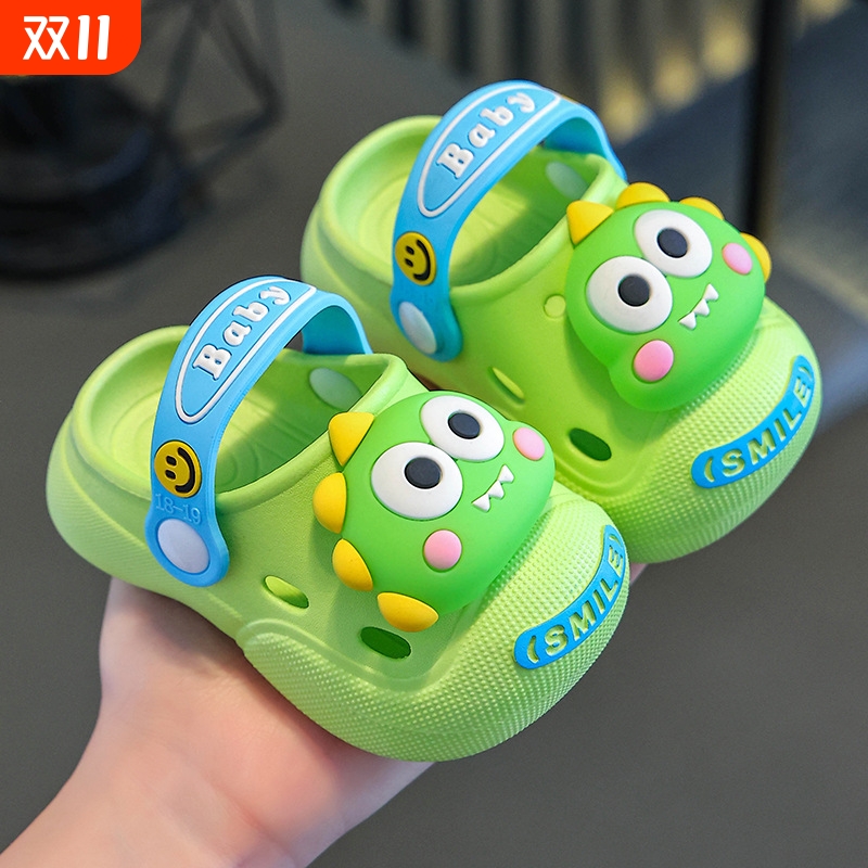 儿童洞洞鞋夏季女童室内防滑卡通男童中大童宝宝凉拖外穿沙滩凉鞋