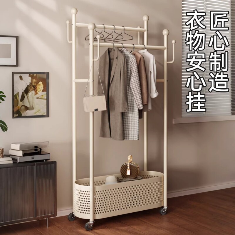 衣架落地卧室挂衣架可移动家用房间晾衣架室内衣服架子简易衣帽架
