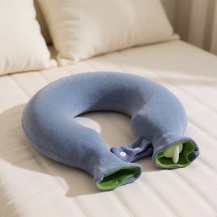 热水袋U型颈椎热敷注水灌水肩颈头部暖宝宝防爆加厚挂脖围脖枕头