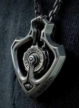 原创异造穿梭者机械可动吊坠项链男士霸气高级感挂坠颈链时尚