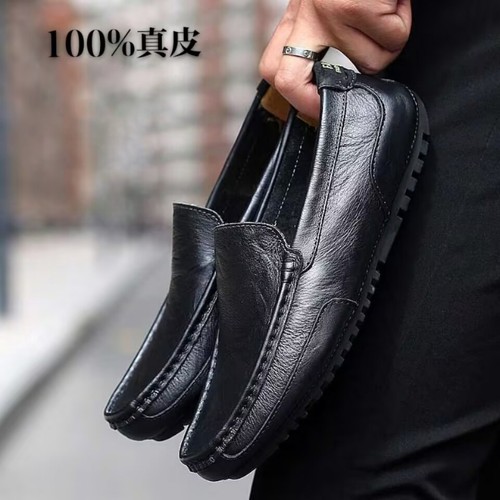 时尚豆豆鞋一脚蹬软底皮鞋舒适