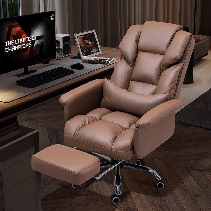 老板椅办公舒适久坐电脑沙发椅可躺休闲家用书桌椅子商务皮座椅子