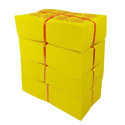 竹浆黄纸烧纸路路通五百张祭纸用品祭品清明寒食节十月一冥用纸钱币大张佛手老式中元节过年万贯钱