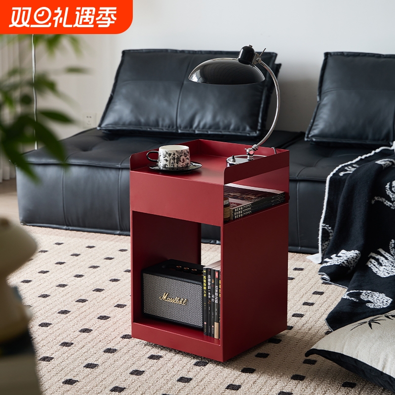 移动边几客厅家用茶几卧室床头柜可移动推车沙发边柜铁艺置物家居