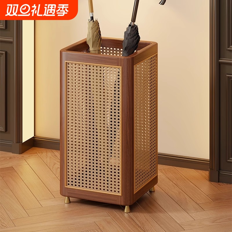 实木雨伞收纳架门口落地雨伞桶