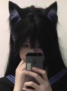cosplay猫耳朵发箍猫尾巴饰品手作可爱猫娘兽耳发饰兽尾配饰套装
