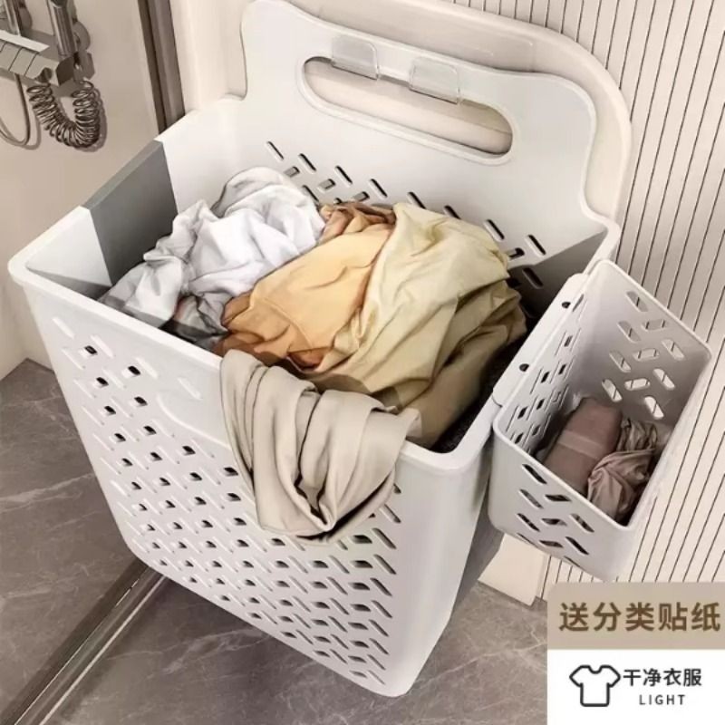 脏衣篓家用洗衣篮壁挂可折叠卫生间洗澡放脏衣服收纳筐桶浴室神器