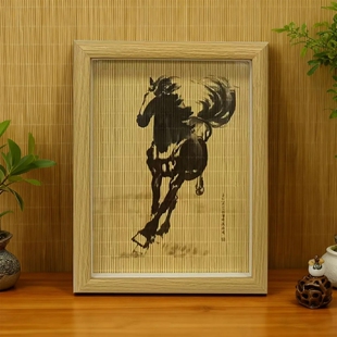 马到成功摆件新年礼物2026马年新款装饰画木框长方形中国风励志
