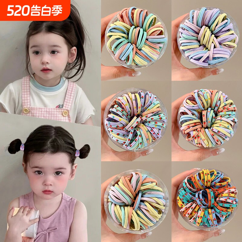儿童橡皮筋高弹力发圈宝宝耐用发饰发绳弹性好女童扎头不伤发马尾