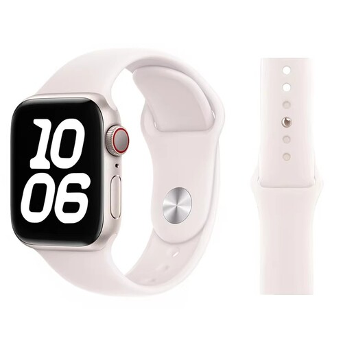 款适用苹果手表表带iwatch11s10新款硅胶s9/8/746mm女applewatchs11男49运动透气潮ultra2加长雾紫色红色蓝色