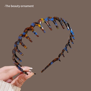 复古醋酸高颅顶发箍女2025新款显脸小不勒头头箍洗脸防滑压发发卡