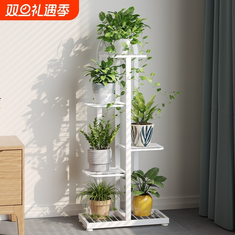 花架子客厅落地式花架置物架阳台花盆架子绿萝摆放架铁艺多层托架
