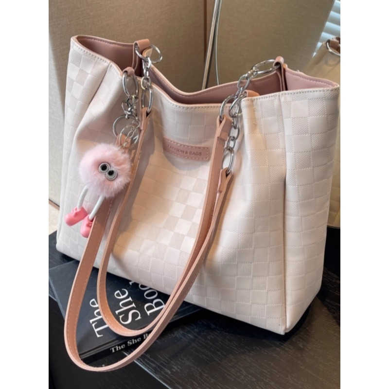 高颜值高级感单肩大包包女士新款大容量托特包大学生上课通勤包包