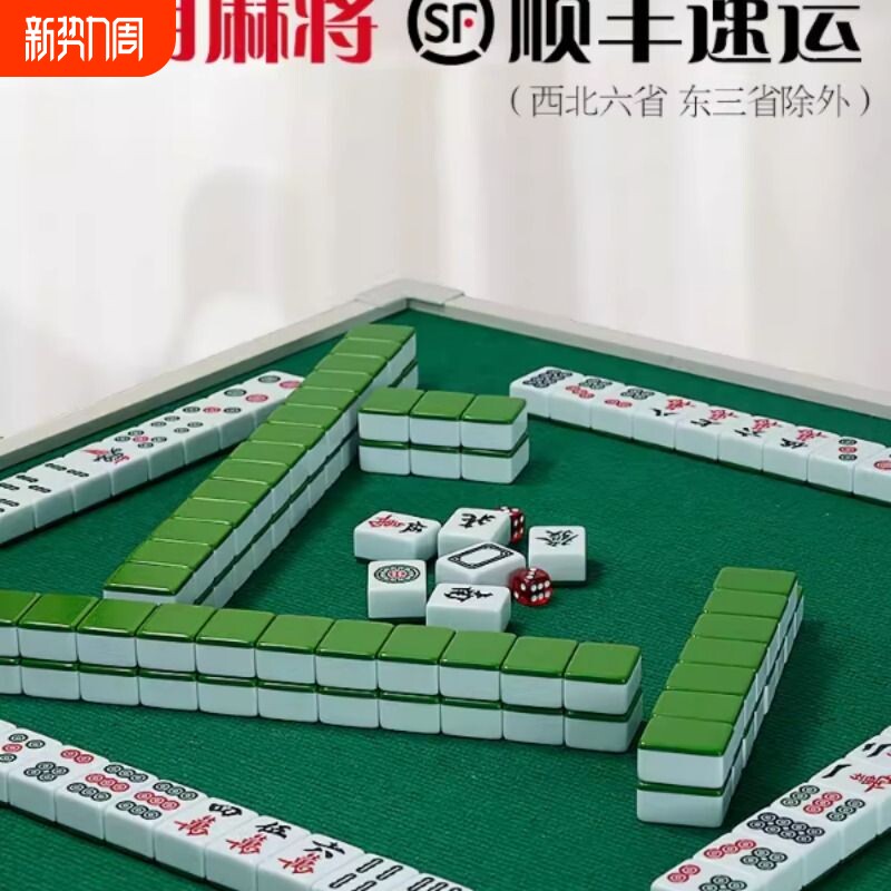 麻将家用手搓专用麻将牌麻雀玉石中号盒大号旅行子红中牌便携正常