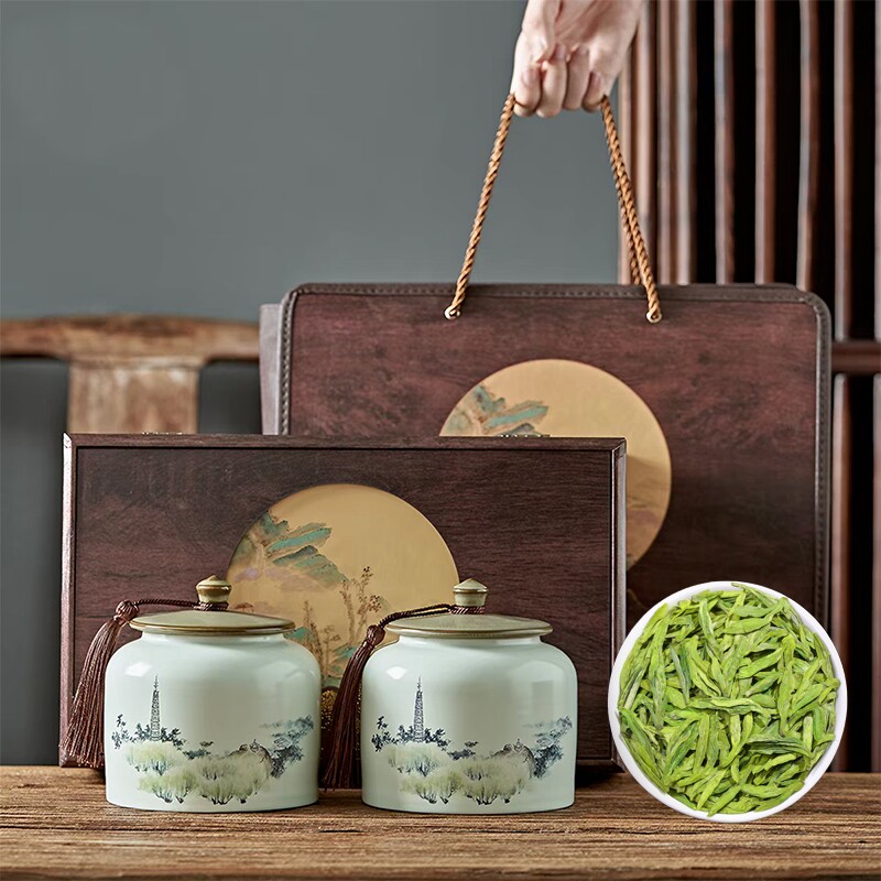 特级明前龙井茶叶2025新茶绿茶自己喝礼盒装过年送礼长辈非西湖