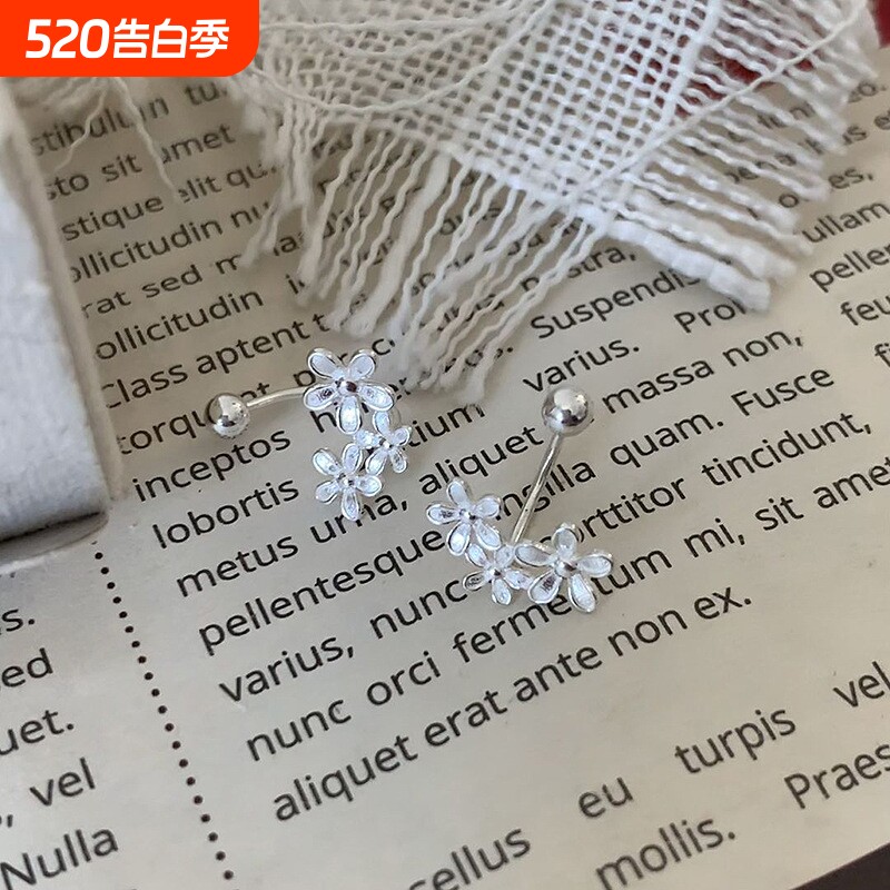 法式简约花花耳钉时尚轻奢精致高级感精美小巧耳钉耳饰品