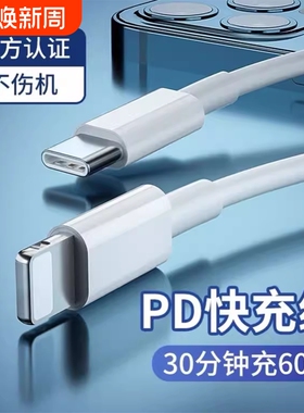 适用苹果数据线iphone14充电线20闪11快充12proPD快充线13promax插头手机xrxs6plus充7快速冲8