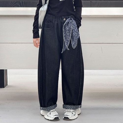 爱西娜女童洋气时尚牛仔裤长款潮