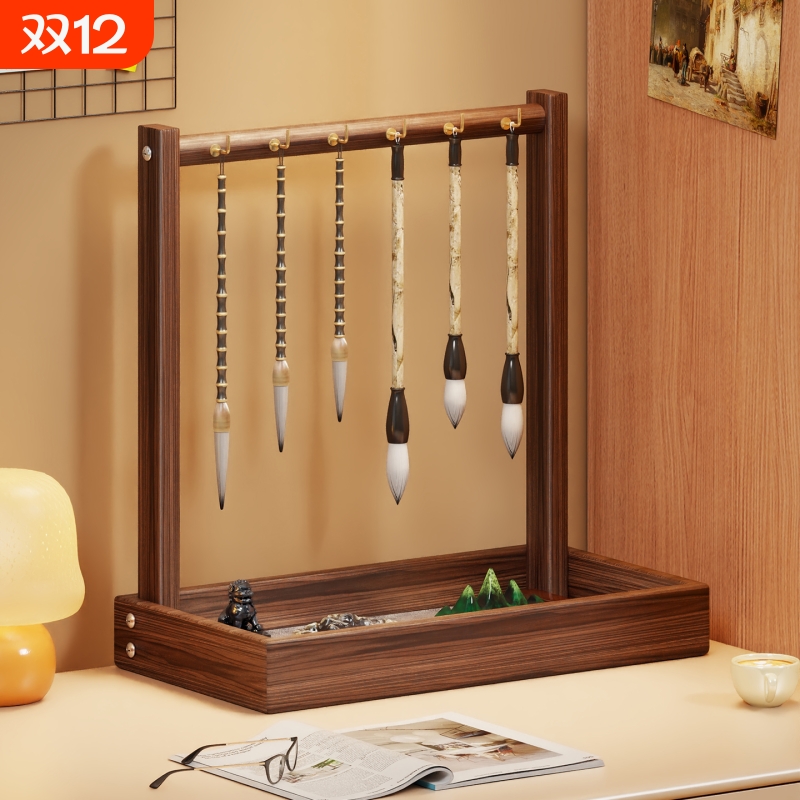 毛笔挂架学生宿舍桌面毛笔笔挂