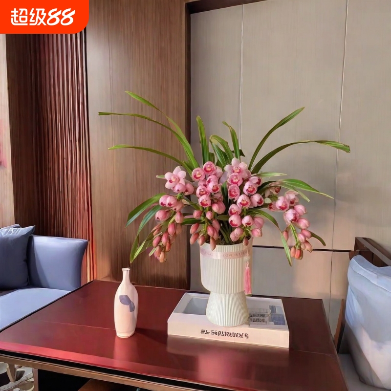 高脚树脂花盆蝴蝶兰带棉绳可拆卸