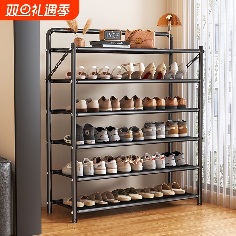 鞋架家用门口多层简易可折叠免安装鞋柜出租房鞋子收纳神器过道