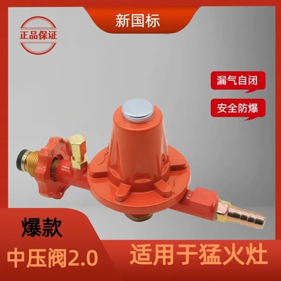 新国标商用中压阀2.0防爆液化气煤气猛火灶高压阀门燃气低压可调