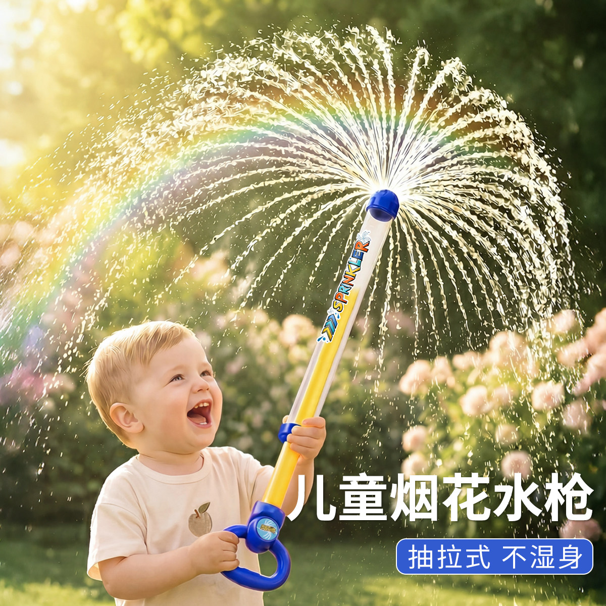 烟花水枪儿童玩具大容量抽拉式