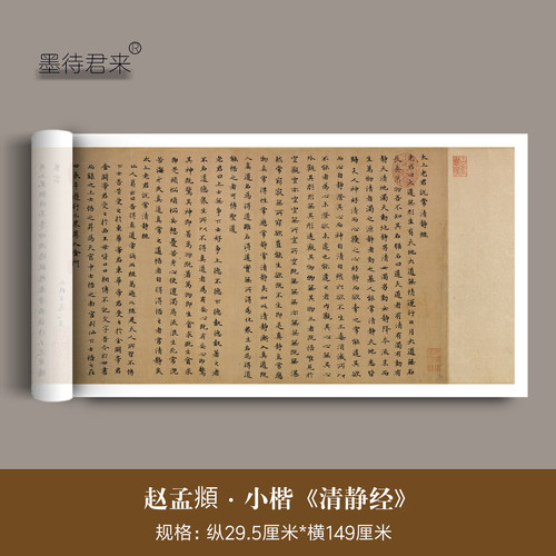 赵孟頫小楷书《清静经》临摹字帖