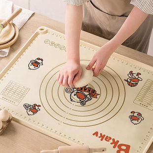 Dintake硅胶揉面垫食品级家用硅胶和面面板加厚大号擀面垫烘焙板