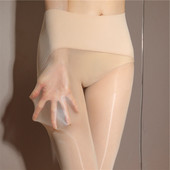 8D油亮丝袜性感无缝连裤 360无痕高腰大码 912针神裤 袜油光马油女黑