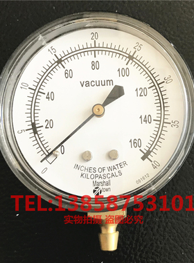 美国进口马绍恩MARSHALLTOWN气压表0~40KPA压力表G25759